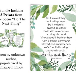 Do the Next Thing, Printable Artwork | Do the Next Thing Poem ...