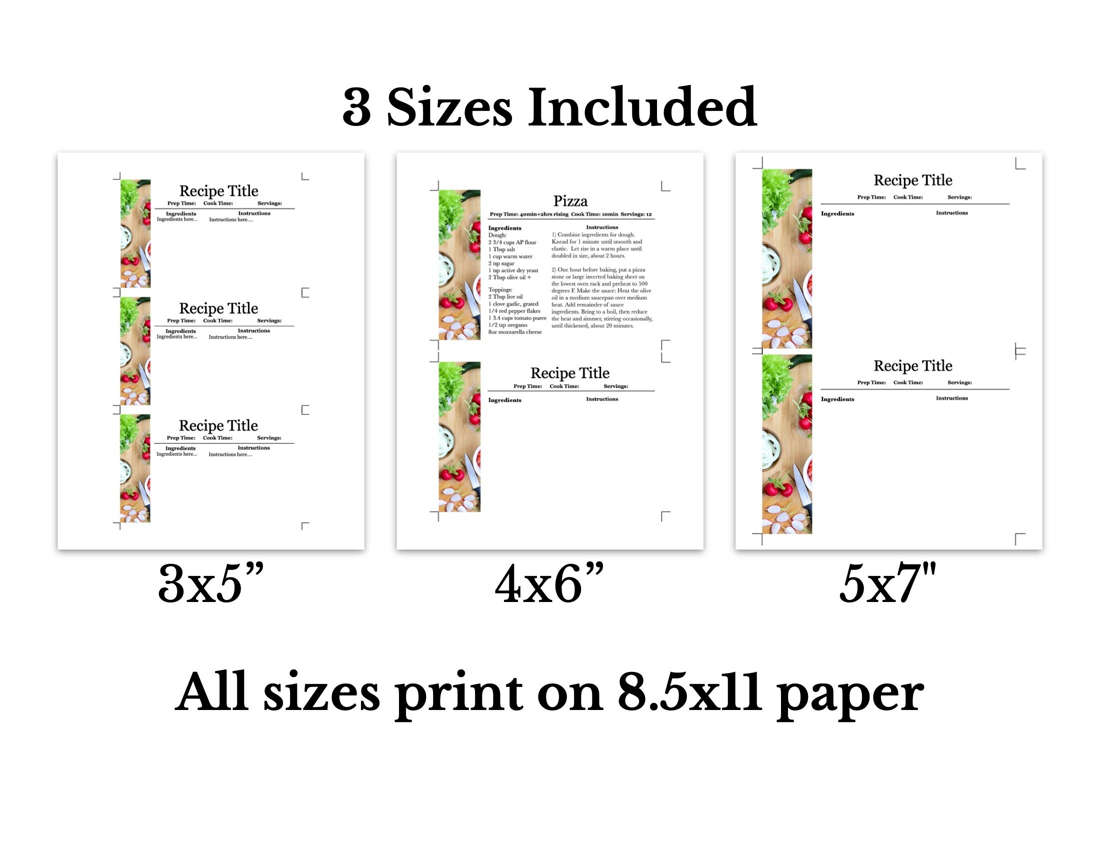 Recipe Card Template, Recipe Card Printable Apple Pages, Google Docs free Online, Microsoft ...