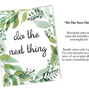 Do the Next Thing, Printable Artwork | Do the Next Thing Poem ...