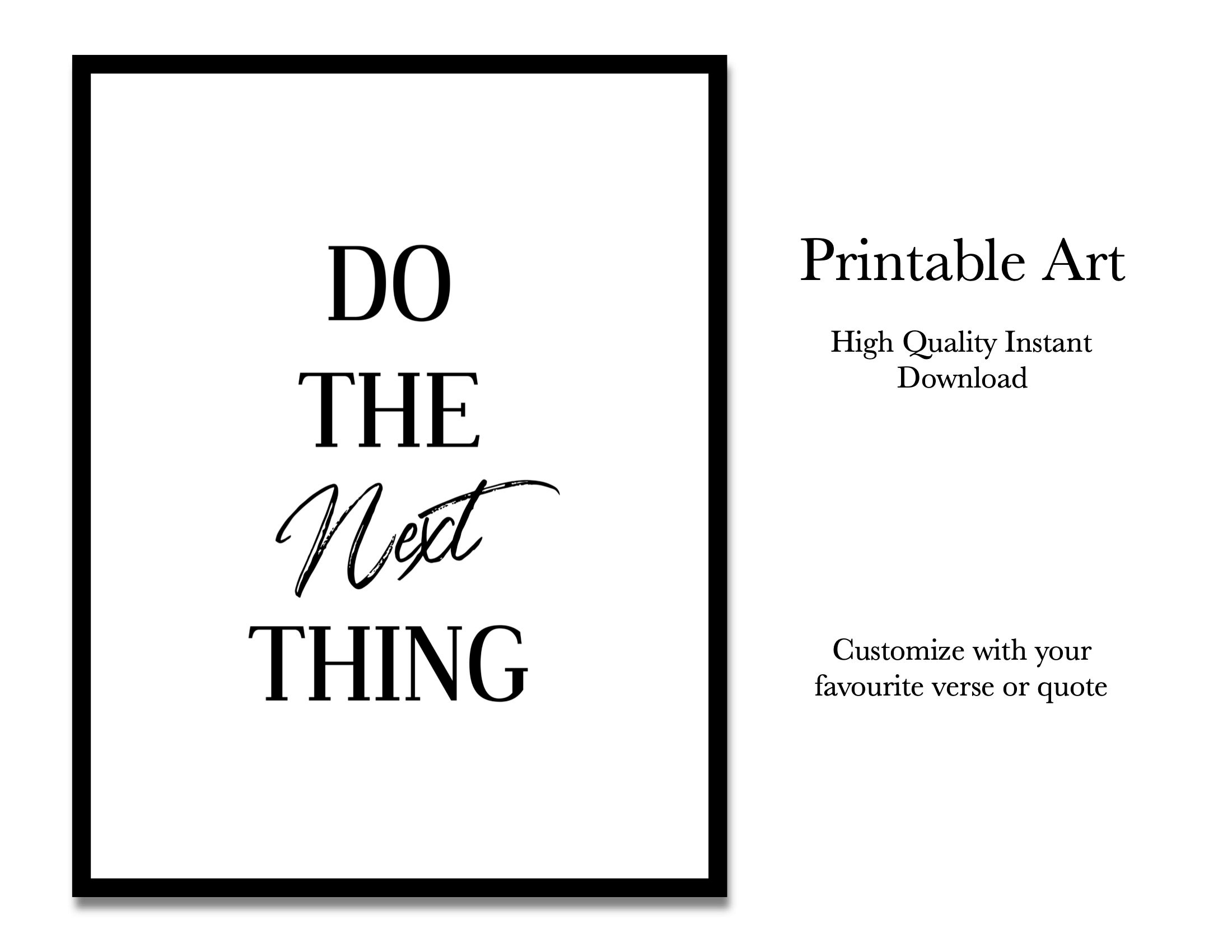 Do The Next Thing Poem Printable Do The Next Thing Poem Printable
