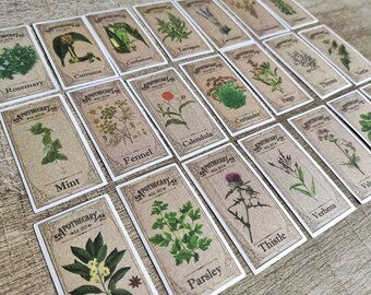 Pack of 27 Apothecary Decorative Stickers for Vintage Junk Journaling, Scrapbooking and Paper Crafts