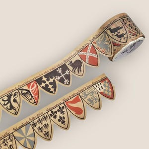 Wapenschild Knipsel Tape Scrapbooking Kunst en ambacht Journaling Middeleeuwen Renaissance Fantasie Vintagestijl Middeleeuwen Banners