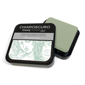 Clair-obscur verouderingsstempelkussens, premium ondoorzichtig pigment voor stempelen, blenden en mixed media kunst, sneldrogend en langdurig Chilled Mint