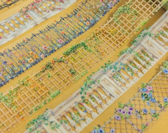 Tapelussen voor tuinstokken: zes stijlen tapelussen met tuinthema, perfect voor alle knutsel- en dagboekprojecten. Hoogwaardig transparant.