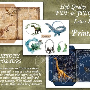 Dinosaurs Junk Journal Digital Kit - Prehistory Set Printable Pages ...
