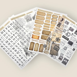 Letter Basic Stickers Ideal for Writing and Mailing Crafting Projects, Alphabet Stickers for Journaling, Scrapbooking