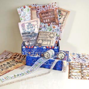 Vintage Pharmacy Apothecary Junk Journaling Supply Kit, Vintage Mixed Media Craft Supplies Mystery Box Magic Bottles Herbal Remedies Nature