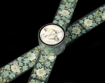 Secret Garden Washi Tape, Unique Decorative Border Craft Tape for Scrapbooking, Junk Journaling, and More