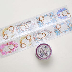 Ephemeral Frames Coquette Transparent Tape, Decorative Craft Tape for Journal, Scrapbook, Sticker Tape, Paper Journal, Cards, Art & Craft
