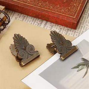 Ornament Mini Clip, Paper Organizing Tool and Small Metal Journal Clip for Decorative Desk Item