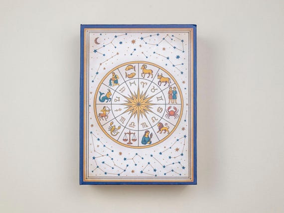 Astronomy Decorative Book Box: Vintage, Zodiac, Space, Sun, Moon