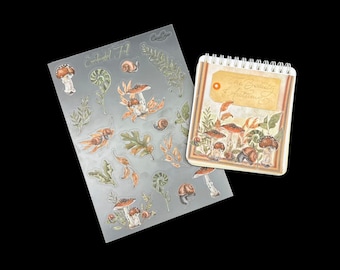 Verzauberter Herbst Sticker Blatt - Scrapbooking Stationery Journal