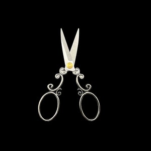Arabesque Scissors Instruments Tools Dip Ink Pad Stamp Scrapbooking Journal Collage Vintage Metal Cutting