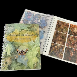 Mystische Natur Woodlands Junk Journaling 10 Seiten Aufkleber Notizbuch, Ephemera Aufkleber für Papierhandwerk, dekorative Aufkleber