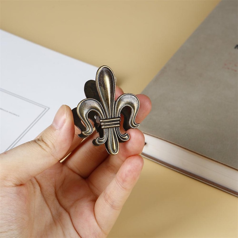 Fleur de Lis Clips, Paper Clips for Desk Organization, French History Inspired image 2