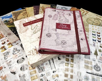 Build Your Own Junk Journal Planner, Vintage Planner Notebook with Daily, Weekly, & Monthly Organizer