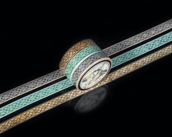 Celtic Knots-washitape (set van 3) | Decoratieve knutseltape voor dagboek, plakboek, stickertape, papieren dagboek, kaarten, kunst- en knutselontwerp