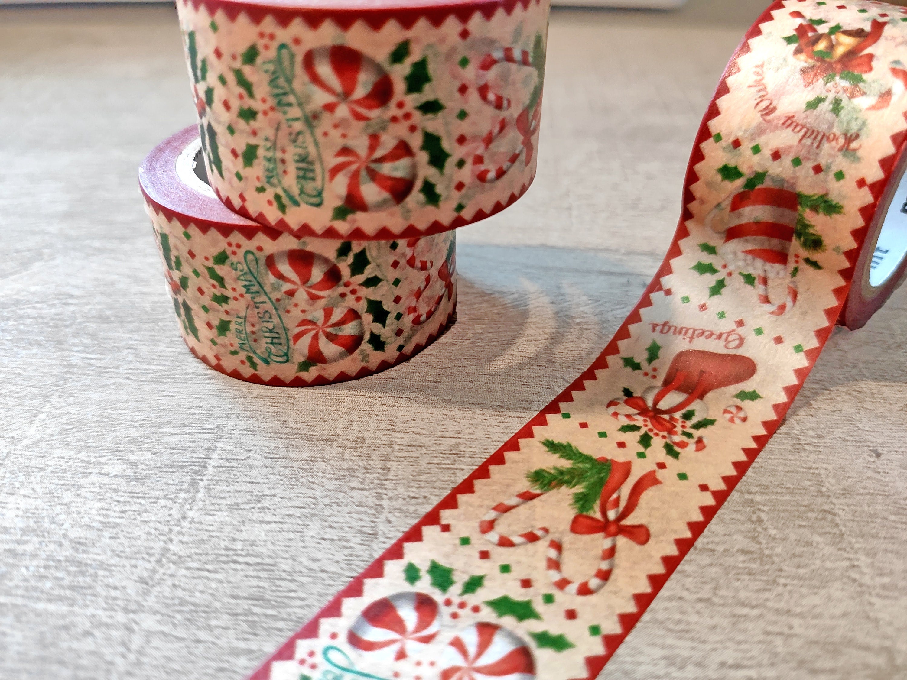 Christmas Washi Tape Candy Cane Vintage Designer Japanese Tape Etsy