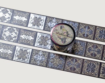 Gothic Patterns Foil Washi Tape for Arts and Crafts Craft Tape Scrapbooking Decorative Sticker Tape Paper Journaling
