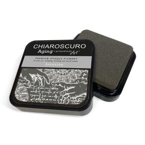 Clair-obscur verouderingsstempelkussens, premium ondoorzichtig pigment voor stempelen, blenden en mixed media kunst, sneldrogend en langdurig Licorice