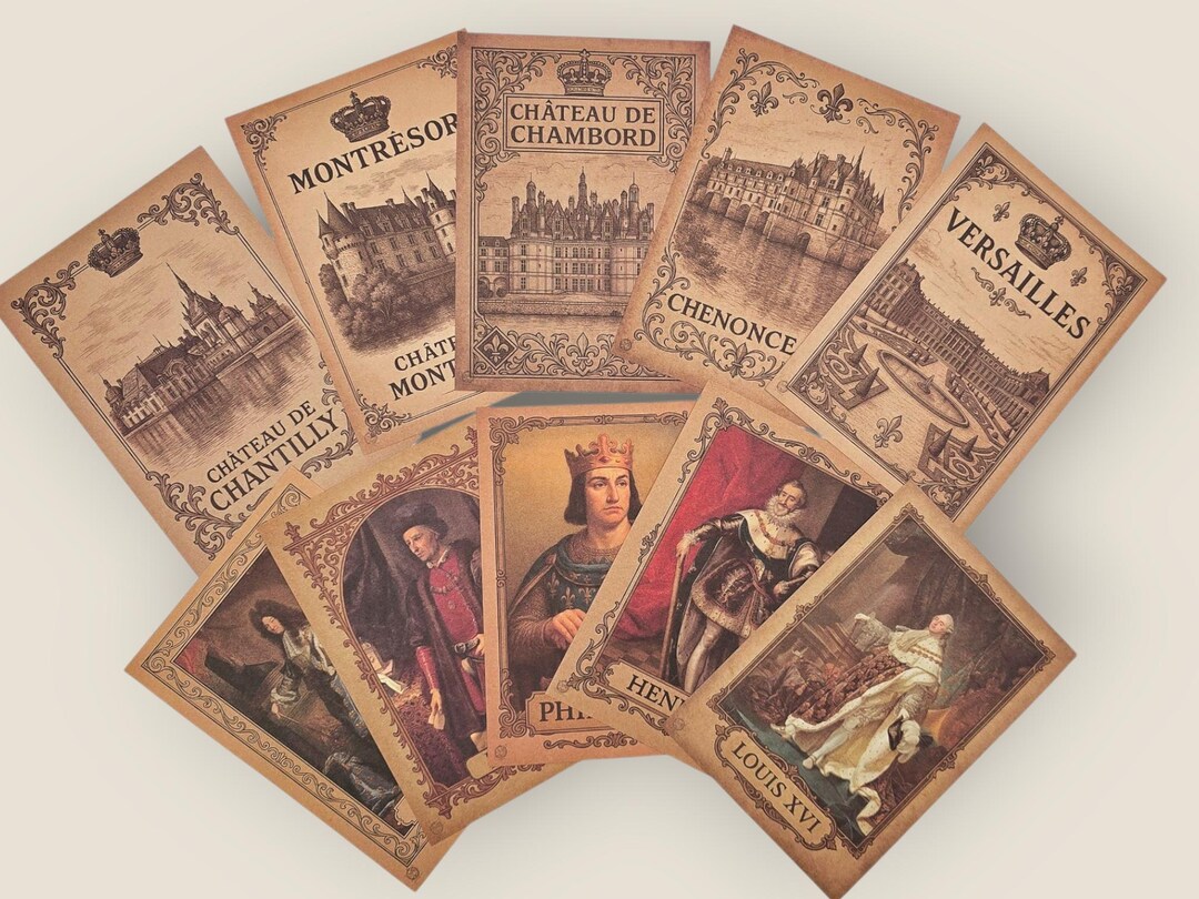French Royalty Paper Set, France Monarchy History Decorative Papers for ...