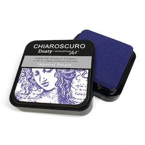 Clair-obscur verouderingsstempelkussens, premium ondoorzichtig pigment voor stempelen, blenden en mixed media kunst, sneldrogend en langdurig Imperial Purple