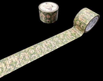 Decorative Green Gardens Gate Washi Craft Tape for Scrapbooking, Junk Journaling, Background Decoration and Paper Crafts, 3 cm Wide