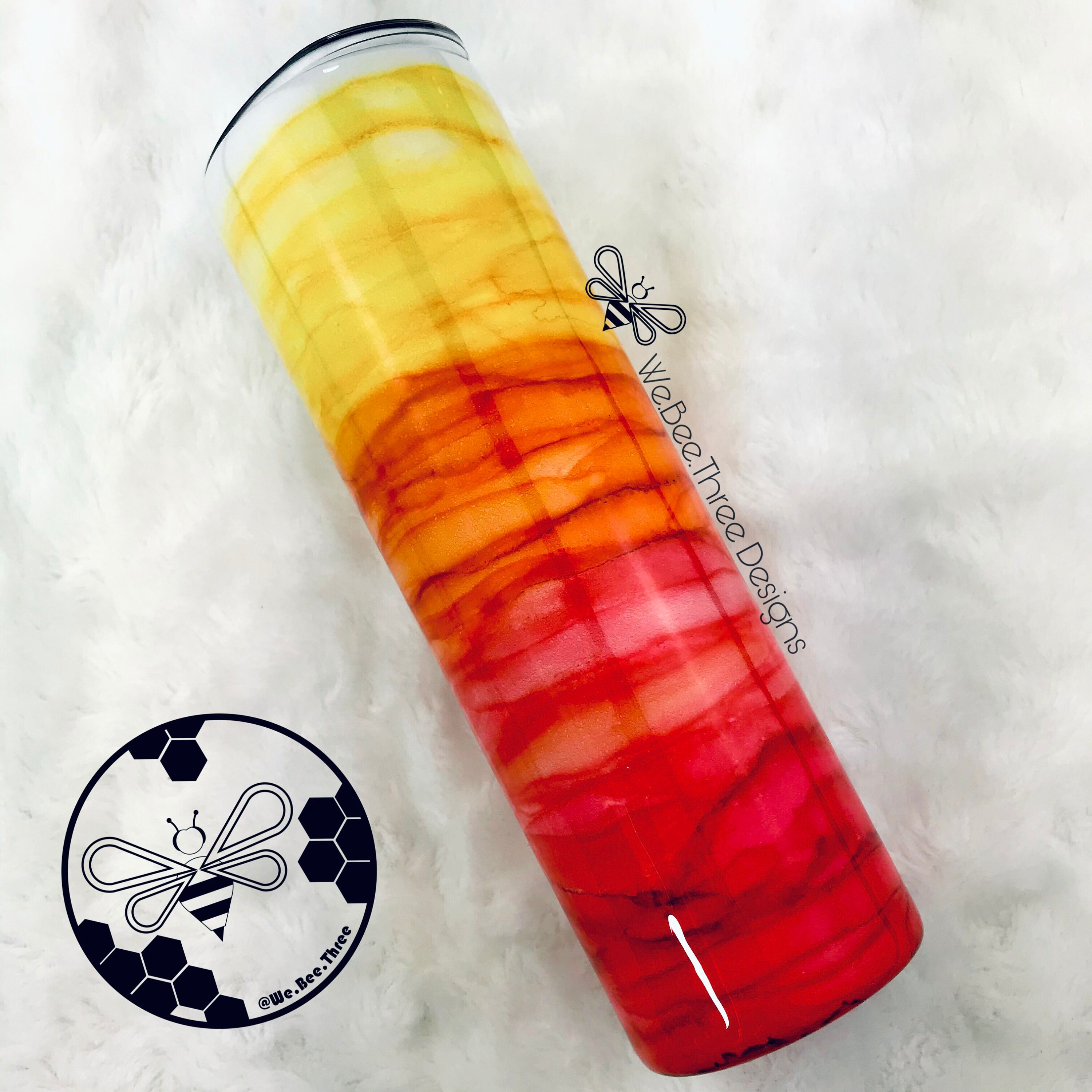 Drink & Barware Home & Living Custom Handpainted Watercolor Epoxy