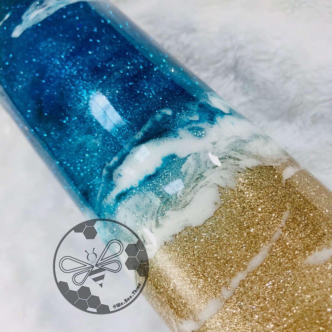 Beach Glitter Tumbler Customizable sand Beach Evening Design Etsy
