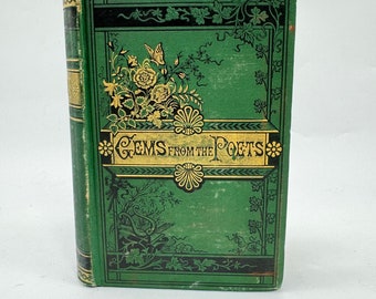 Gems of the English Poets From Chaucer to Tennyson Hardcover Book of Poetry - English Poetry Book