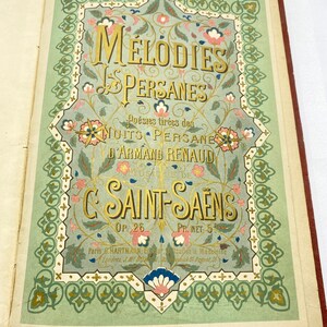 Camille Saint-Saens Signed Book of Sheet Music  Melodies image 3
