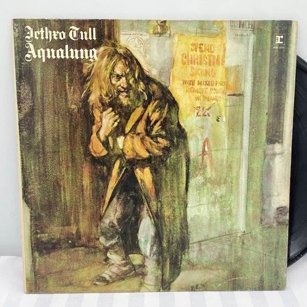 Aqualung by Jethro Tull Vintage Vinyl Prog Rock Record - Original 1971 Vinyl Release with Lyric Sheet - Vinyl Record