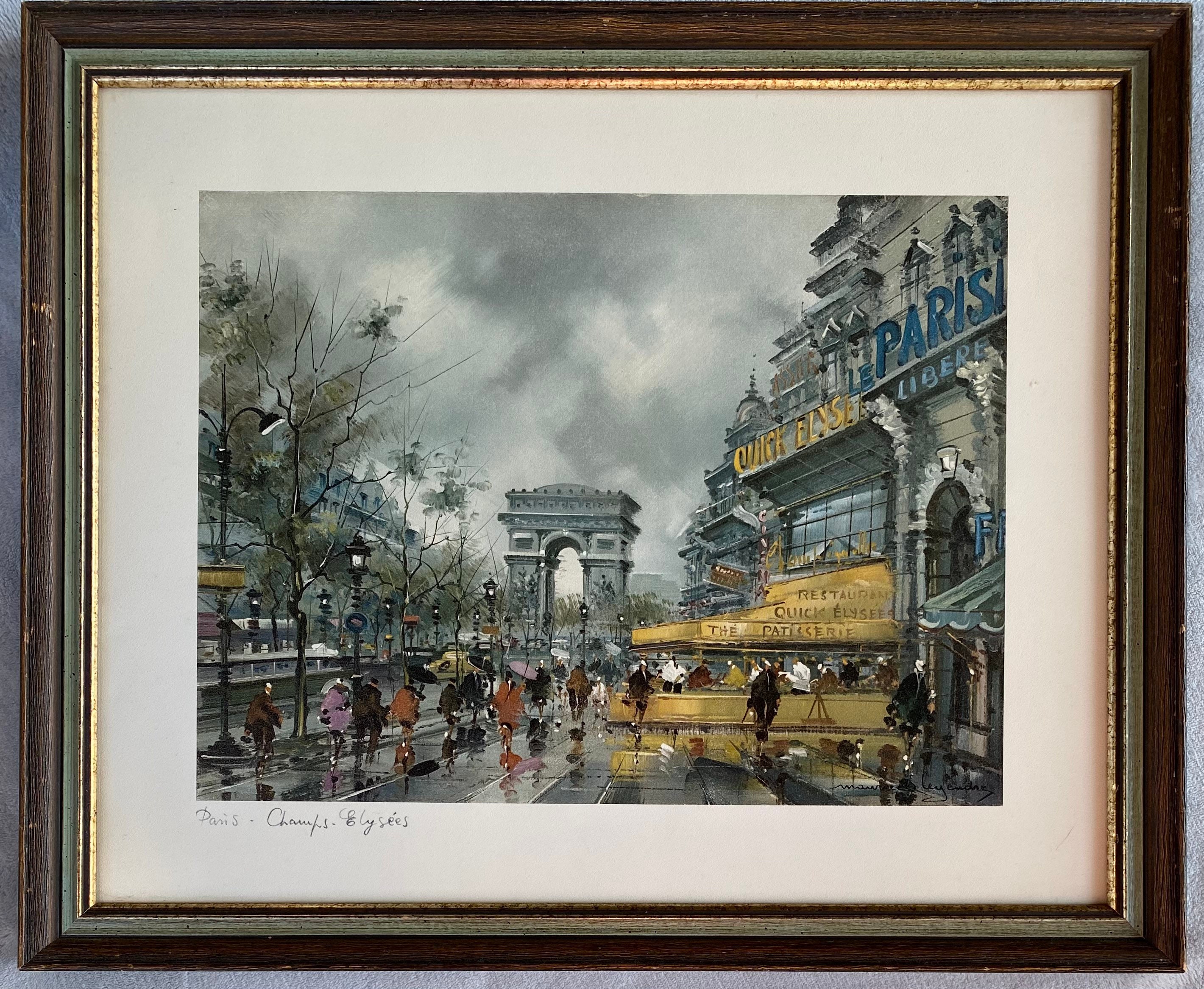 Louis Vuitton Paris 70 Champs Elysees Framed On Paper Graphic Art