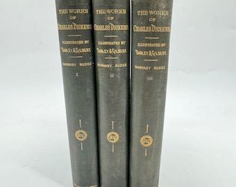 Barnaby Rudge by Charles Dickens Three Volume Set Published 1862 - Charles Dickens Novel