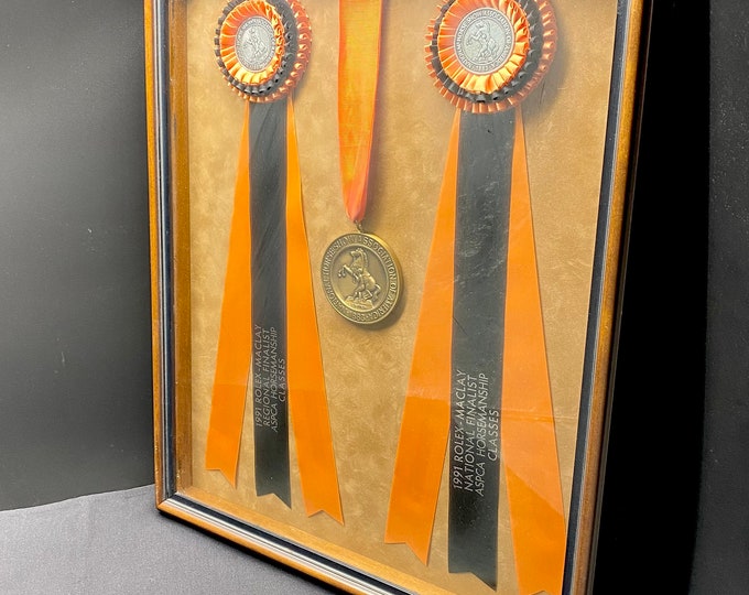 Rolex Horse Show Medals and Ribbons Shadowbox Rolex Etsy