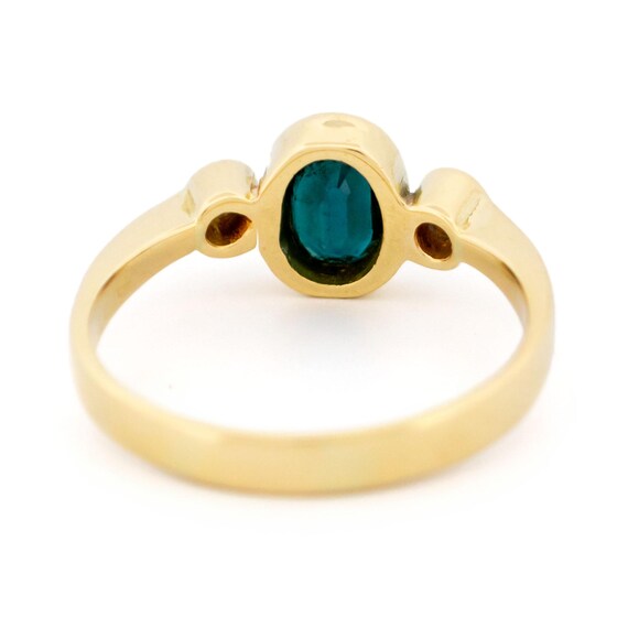 Bague Or 18 Carats Trilogie Saphirs Et Diamants - Taille 53 - 4,4 G - Occasion