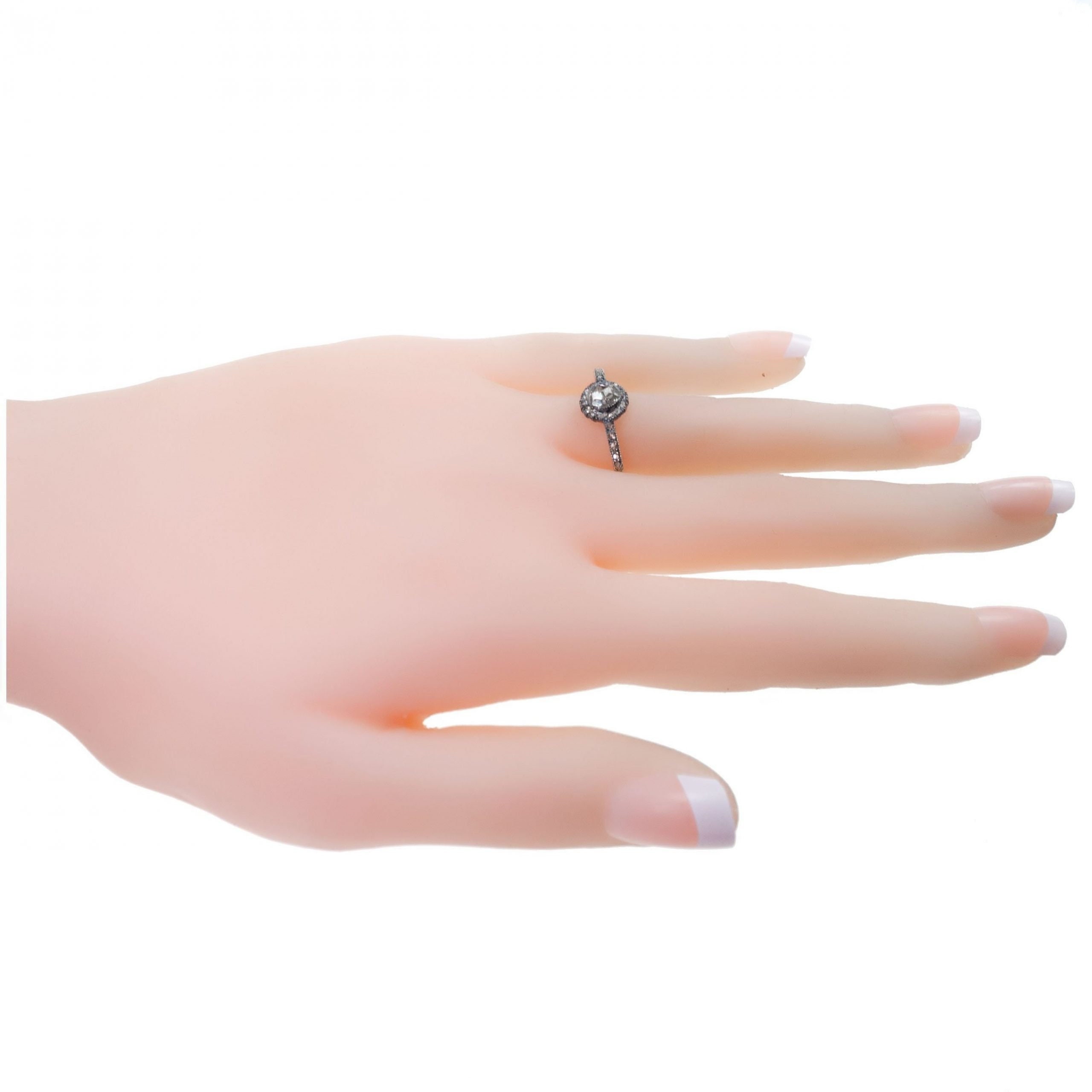 Ring.☆.。.:*・° Diamond 14k Silver Antique Ring 7311-0718 - Etsy Canada