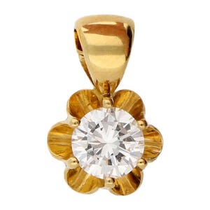 Diamond 14k solitaire pendant 16719-8955