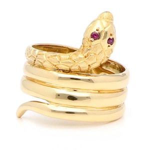 Ruby 18k snake ring 17071-9107