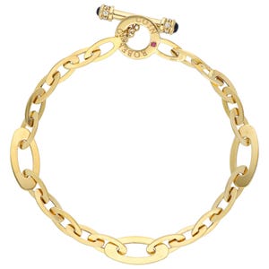 Diamond ruby sapphire 18k fancy link bracelet 18231-9471