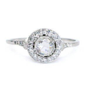 Diamond platinum halo ring 6934-4867