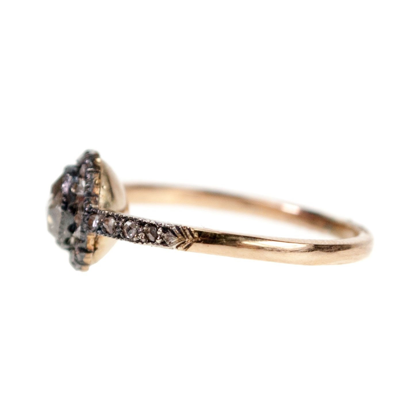 Ring.☆.。.:*・° Diamond 14k Silver Antique Ring 7311-0718 - Etsy Canada