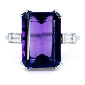 Amethist diamanten platina cocktailring 12334-2336