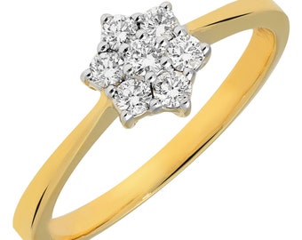 Diamond 14k cluster ring 15783-8632