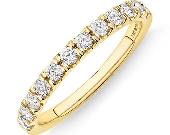 Diamond 14k row ring 15939-8684