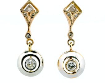 Diamond 18k Platinum Deco Earrings 10530-6626