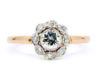 Diamond 18k platinum halo ring 11140-5015