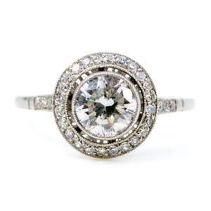 Diamond platinum halo ring 8538-4943