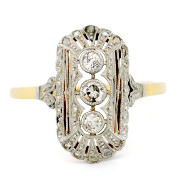 Diamond 18k Deco Ring 14521-2383