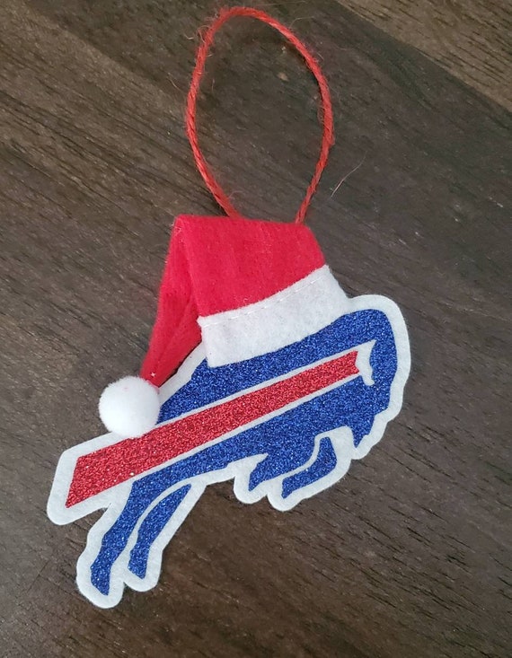 Buffalo Bills santa hat Christmas ornament Etsy